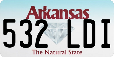 AR license plate 532LDI