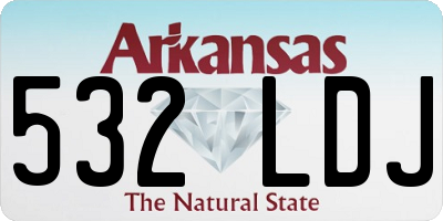 AR license plate 532LDJ