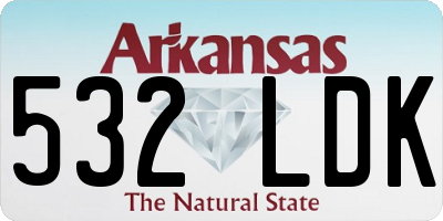 AR license plate 532LDK