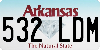 AR license plate 532LDM
