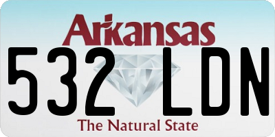 AR license plate 532LDN