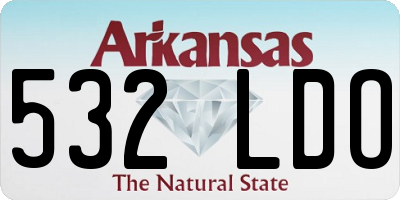 AR license plate 532LDO