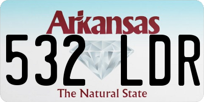 AR license plate 532LDR
