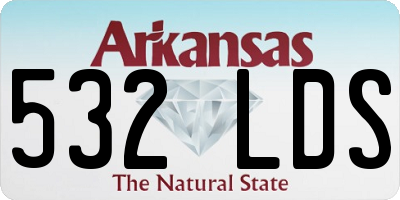 AR license plate 532LDS