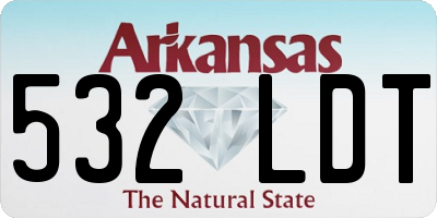AR license plate 532LDT