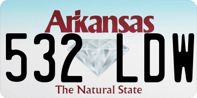 AR license plate 532LDW