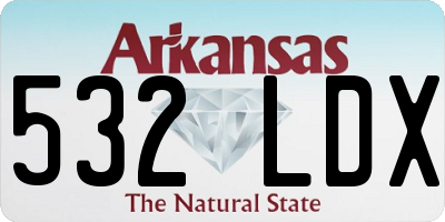 AR license plate 532LDX