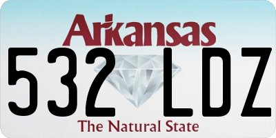 AR license plate 532LDZ
