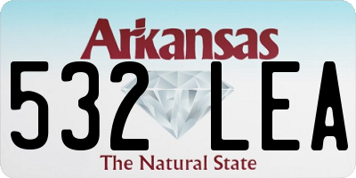 AR license plate 532LEA