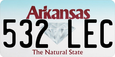 AR license plate 532LEC