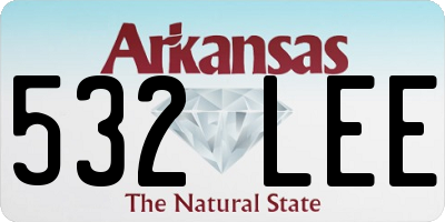 AR license plate 532LEE