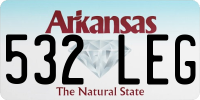 AR license plate 532LEG