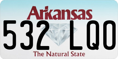 AR license plate 532LQO