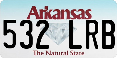 AR license plate 532LRB