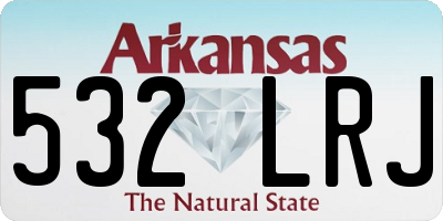 AR license plate 532LRJ