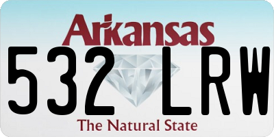 AR license plate 532LRW