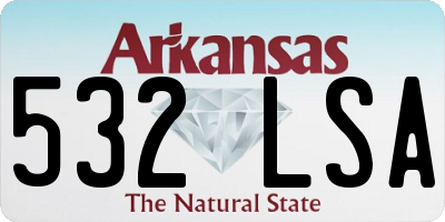 AR license plate 532LSA