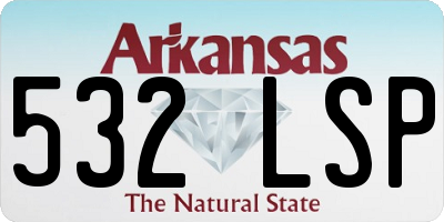 AR license plate 532LSP