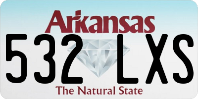 AR license plate 532LXS