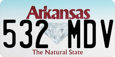 AR license plate 532MDV