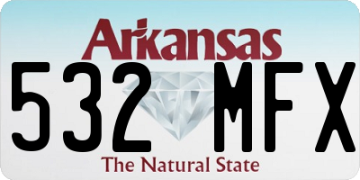 AR license plate 532MFX