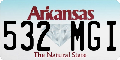 AR license plate 532MGI
