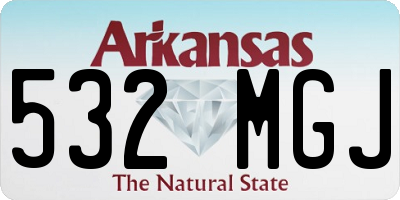 AR license plate 532MGJ