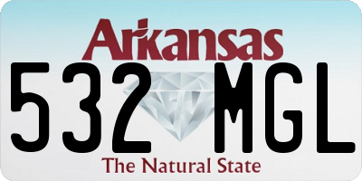 AR license plate 532MGL