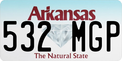 AR license plate 532MGP