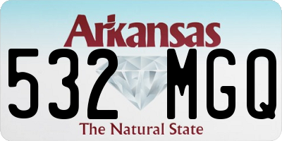 AR license plate 532MGQ