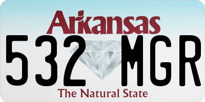 AR license plate 532MGR