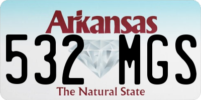 AR license plate 532MGS