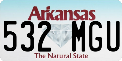 AR license plate 532MGU
