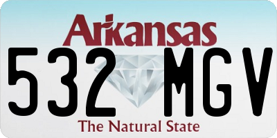 AR license plate 532MGV