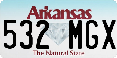 AR license plate 532MGX