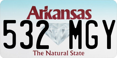 AR license plate 532MGY