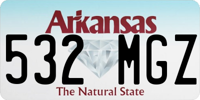 AR license plate 532MGZ