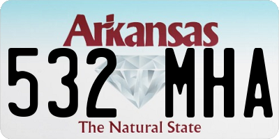 AR license plate 532MHA