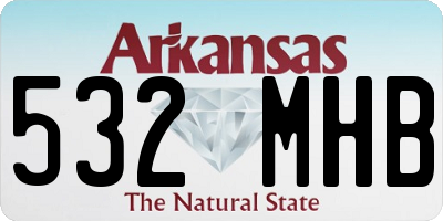 AR license plate 532MHB