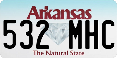 AR license plate 532MHC