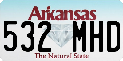 AR license plate 532MHD