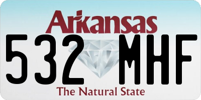 AR license plate 532MHF