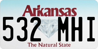 AR license plate 532MHI