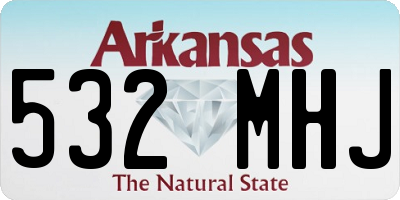 AR license plate 532MHJ
