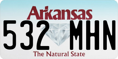 AR license plate 532MHN