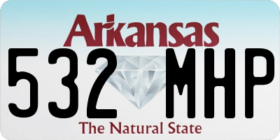AR license plate 532MHP