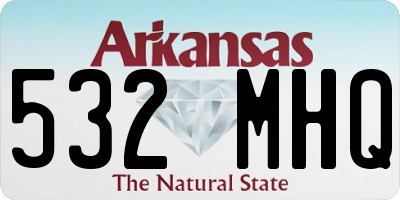 AR license plate 532MHQ