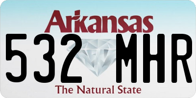 AR license plate 532MHR