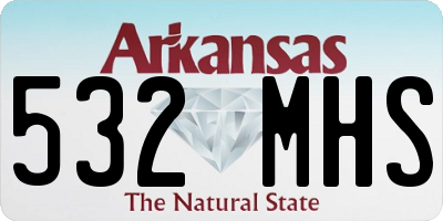 AR license plate 532MHS