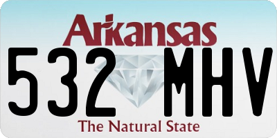 AR license plate 532MHV